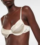 Сатиновый бюстгальтер с косточками Miu Miu, Sabbia - фото 4