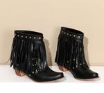 Ковбойские ботинки Scaoruki с бахромой, 069 Black - фото 6