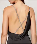 Платье атласное Кебера-1 Hugo, черный - фото 4