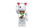 BE@RBRICK Bearbrick манящий кот серебряное покрытие 4 silver - фото 2