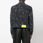 Куртка Men's OFF-WHITE FW22 Paint Splash Effect Single Breasted Jacket Denim Black, черный - фото 3
