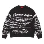 Свитер future sweater 'black white' Supreme, черный - фото