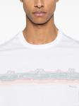 Футболка с принтом PS Paul Smith Desert Stripe, белый - фото 4