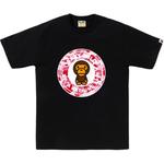Футболка Bape Abc Busy Works A BATHING APE, черный/розовый - фото