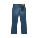 Прямые джинсы с нашивкой-логотипом Burberry Monogram, темно-синий - фото 2