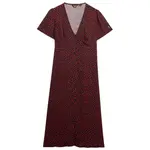 Платье Superdry Print Button Tea short sleeve midi, красный - фото 3