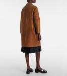 Замшевое пальто Prada, коричневый - фото 3