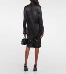 Рубашка деворе с завязками на воротнике Versace, черный - фото 3