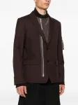 Пиджак на молнии SACAI, коричневый - фото 3