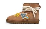 Ботинки женские UGG Classic Mini с декором, коричневато-желтый - фото