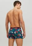 Трусики FLOWER TRUNKS 3 PACK Jack & Jones, цвет black/bardaboes cherry/maritime blue - фото 2