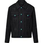 Джинсовая куртка мужская черная Louis Vuitton, черный - фото