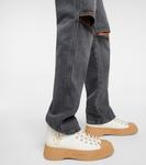 Высокие кеды из парусины JW Anderson, бежевый - фото 7