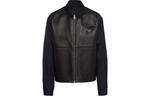 Куртка мужская Prada Leather & Nylon, черный - фото