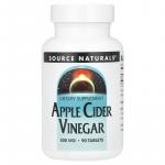 Source Naturals, Яблочный уксус, 500 мг, 90 таблеток - фото