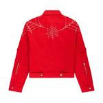 Куртка Sp5der Web Denim Cropped Trucker Jacket, Red - фото 2