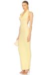 Макси-платье из трикотажа Aaliyah Helsa, butter yellow - фото 4