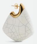 Large fin earrings BOTTEGA VENETA, мел - фото 5