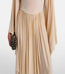 Плиссированное бархатное платье Memento Zimmermann, Cream - фото 5