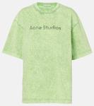 Футболка Exford Face из хлопкового джерси Acne Studios, Bright Green - фото