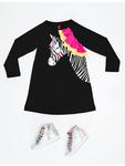 Платье Denokids Kleid Unicorn Zebra, черный - фото 3