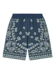 Шорты с узором пейсли Alanui, синий - фото 3