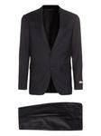 Шерстяной однобортный костюм Canali, черный - фото