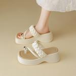 AGSDON Slide Slippers Women's Beige/Pink - фото 7