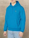 Толстовка Lacoste mens Men's Long Sleeve Solid Pop Over SweaterSweatshirt, Hilo Blue - фото 3