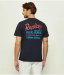 Футболка regular fit Replay, темно-синий - фото 3