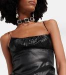 Мини-платье с драпировкой ALESSANDRA RICH, черный - фото 4