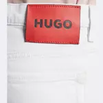 Джинсовые шорты зауженного кроя Hugo, белый - фото 4