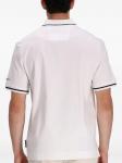BOSS рубашка поло с контрастной отделкой, белый - фото 4