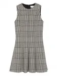 Клетчатое мини-платье Sophie Brandon Maxwell, серый - фото
