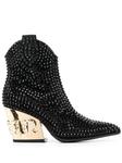Philipp Plein ботильоны Gothic Plein 80, черный - фото