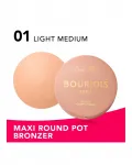 Бронзирующая пудра Maxi Round Pot Bronzer Bourjois, 001 - Light Medium - фото 4