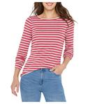Футболка NIC+ZOE Long Sleeve Stripe Boat Tee, цвет Red Multi - фото