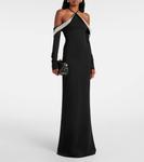 Платье, украшенное кристаллами David Koma, цвет black/silver - фото 2