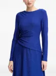 Платье миди с длинными рукавами и драпировкой Joseph Ribkoff, синий - фото 4