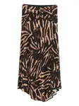 Миди-юбка Zoya Ba&Sh, коричневый - фото