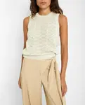 Женский ажурный топ без рукавов Trucco, кремовый - фото 3