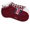 Носки мужские Tommy Jeans короткие с узором 2 пары, бургундия - фото