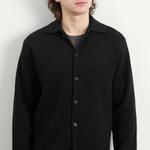 Кардиган в рубчик Auralee, черный - фото 5