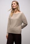 Топ Street One Long sleeved top, Braun/Mottled Beige - фото