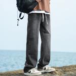 Джинсы Unisex MONTVOO, потертые желто-грязевые (классические) - фото 7