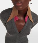 Кардиган из кашемира, шерсти и шелка Prada, Ardesia - фото 4