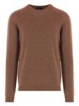 Свитер с круглым вырезом от Roberto Collina, коричневый - фото