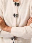 Кардиган с бантом в виде пчелы Monsoon, Ivory - фото 4