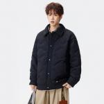 Пуховик Unisex Lapel Thickened Down Jacket ZIAREL, черный with removable logo - фото 7