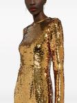 Dolce & Gabbana платье с пайетками, золотой - фото 5